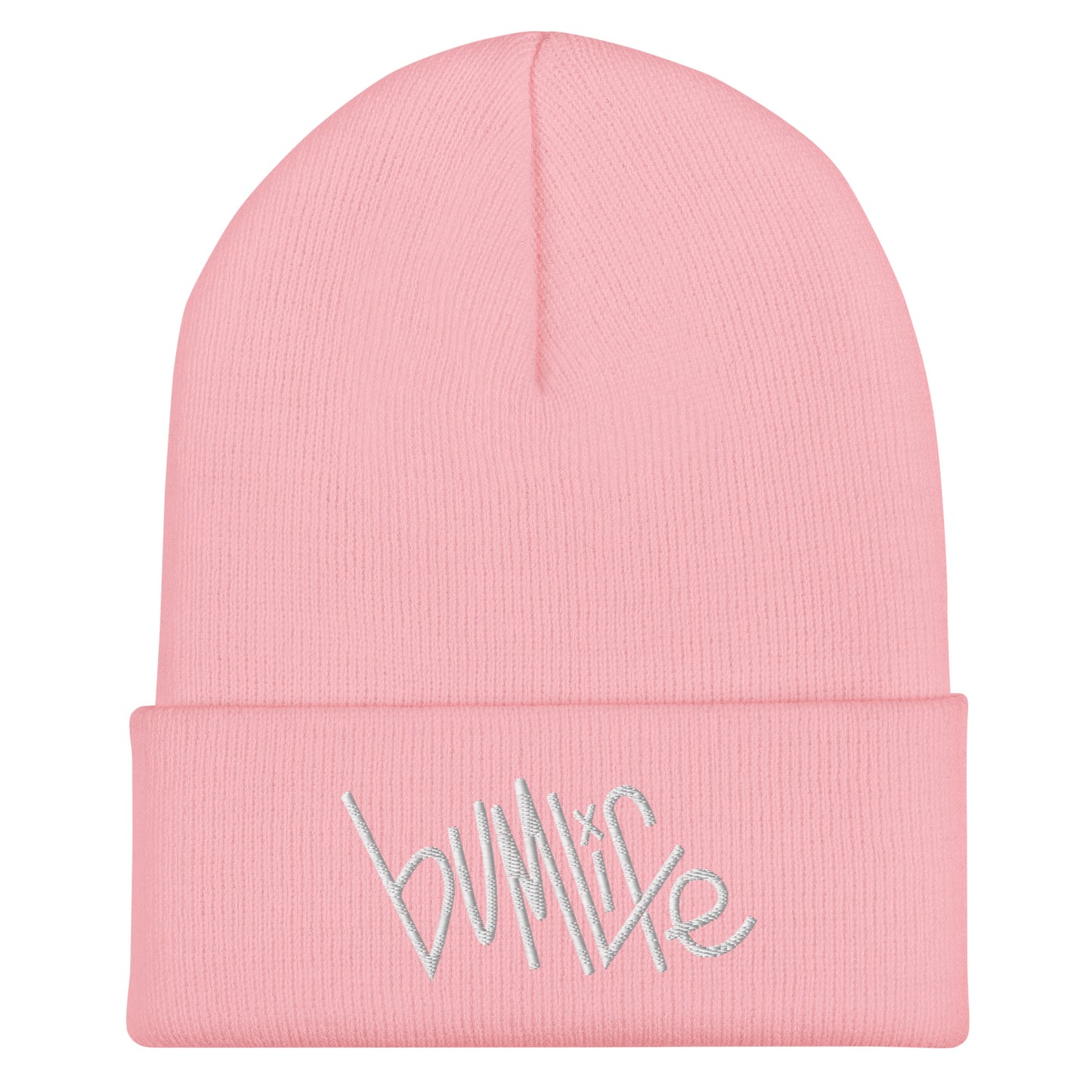 Cuffed Beanie (White Print)