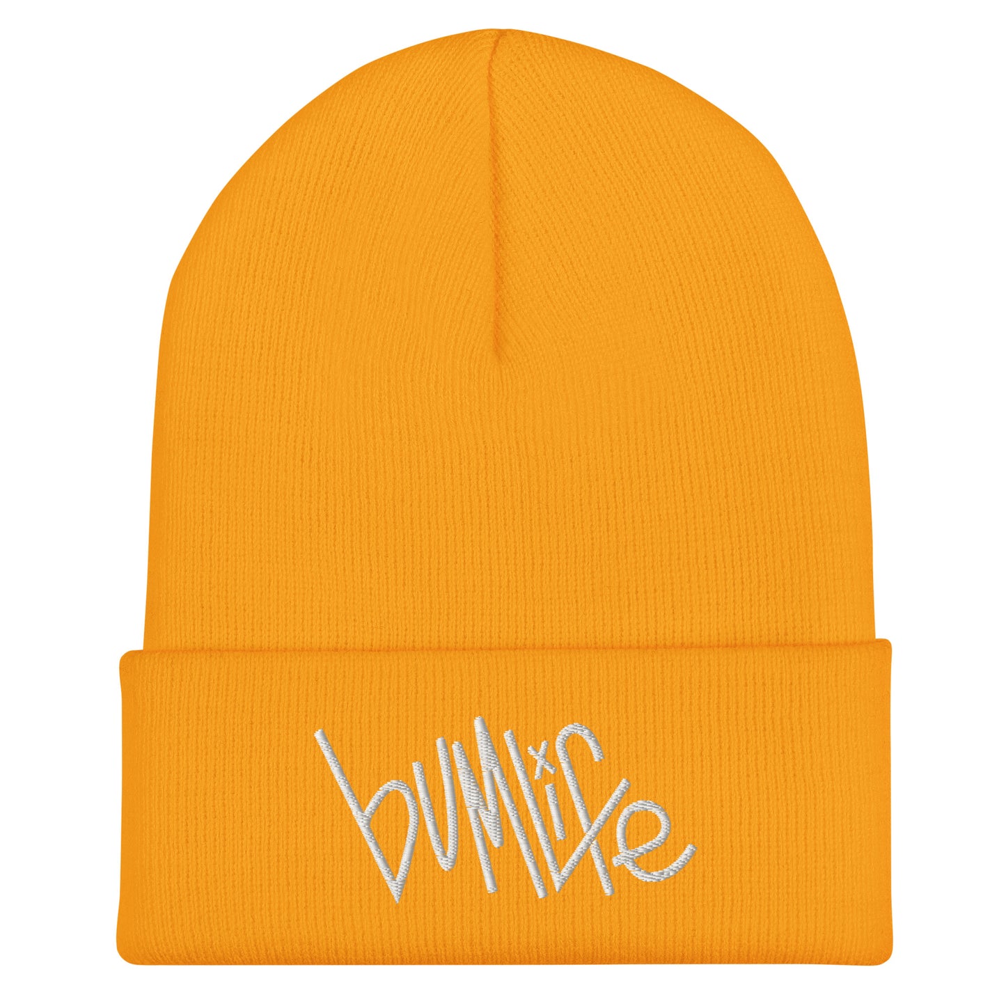 Cuffed Beanie (White Print)