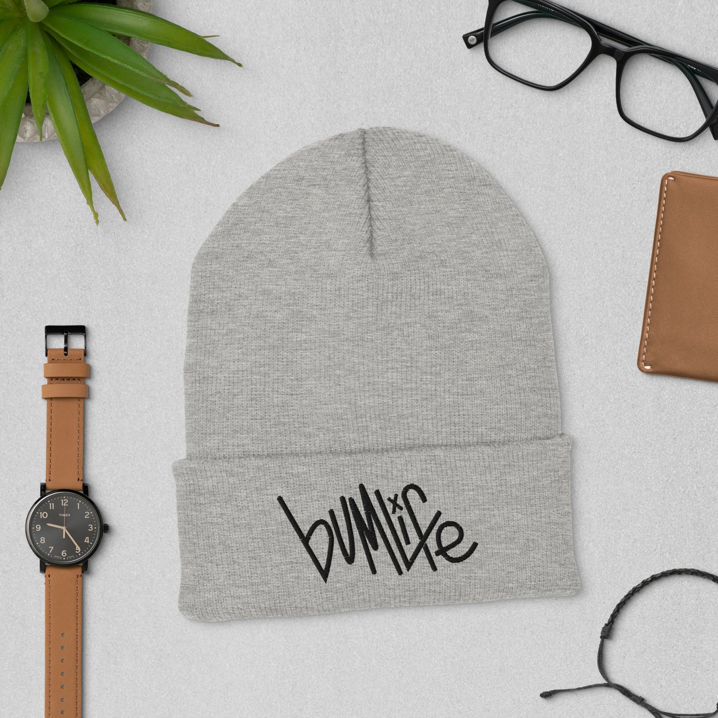 Cuffed Beanie (Black Print)